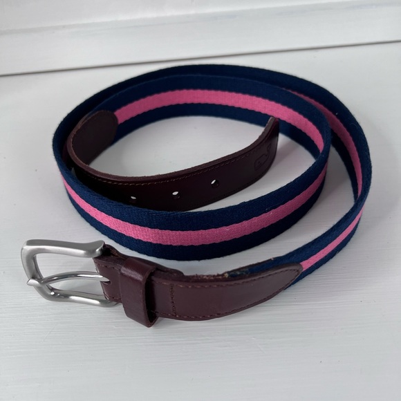Vineyard Vines Belt pink and navy blue belt - Picture 5 of 13
